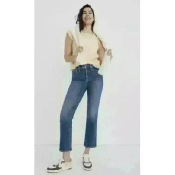 Madewell Cali Demi Boot Jeans Medium Wash Size 24 inseam 26" rise 10" - Picture 1 of 5